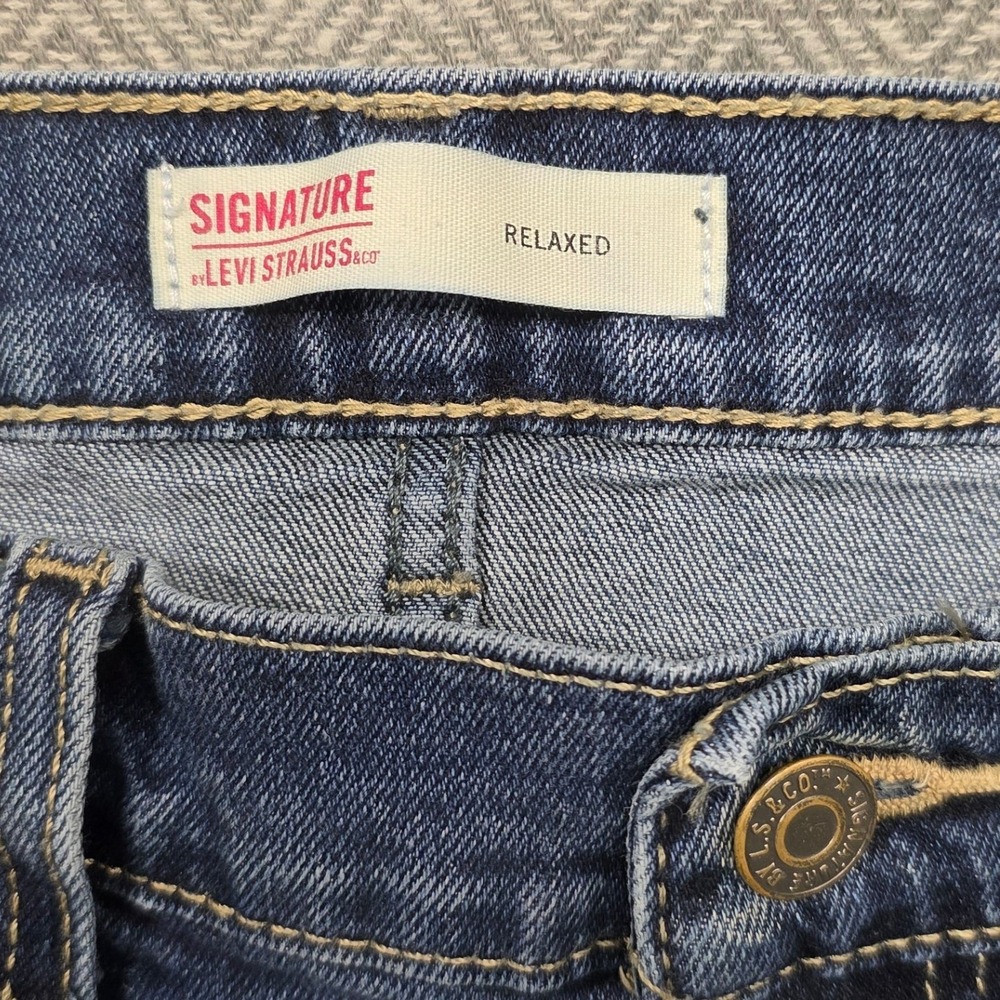 Signature by Levi Strauss & Co Relaxed Fit Blue Denim Jeans Women's W36 L32